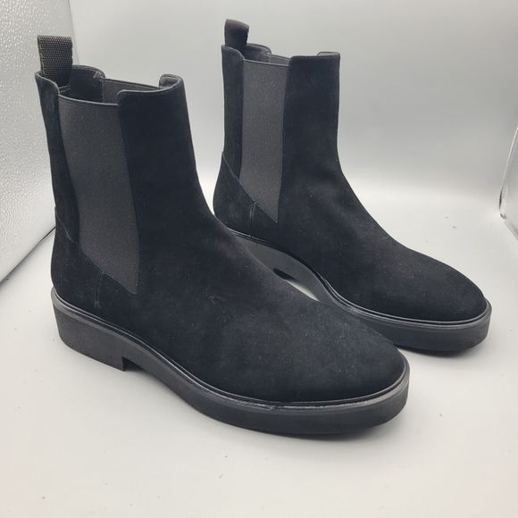 Stuart Weitzman Ankle Boots Women Henley Chelsea Bootie black Suede Size 9 new - Picture 2 of 12